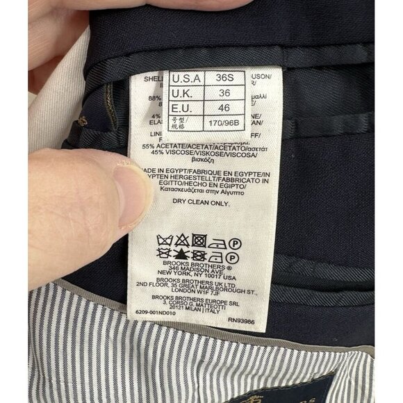 jacket blazer sport coat regent fitzgerald navy blue - Picture 9 of 9